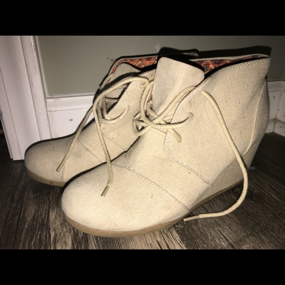 Tan booties